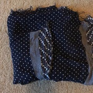 Geometric Navy Scarf